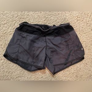 Grey and black lulu shorts